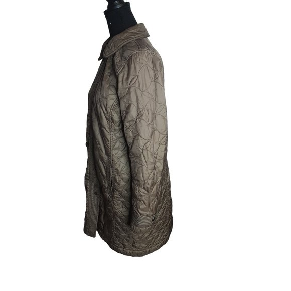 Lands' End Lightweight Mid Length Quiltted Coat Women Size Small Side Pockets - Picture 6 of 12
